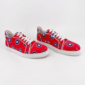 Christian Louboutin Red Evil Eye Sneakers Size 40 US 10 Vieira Orlato Low Top 87